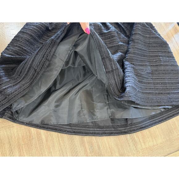 NWT Talbots Black Pleated Full Knee Length Shimmer Skirt Women’s Size 8 NEW $139 - Picture 8 of 11